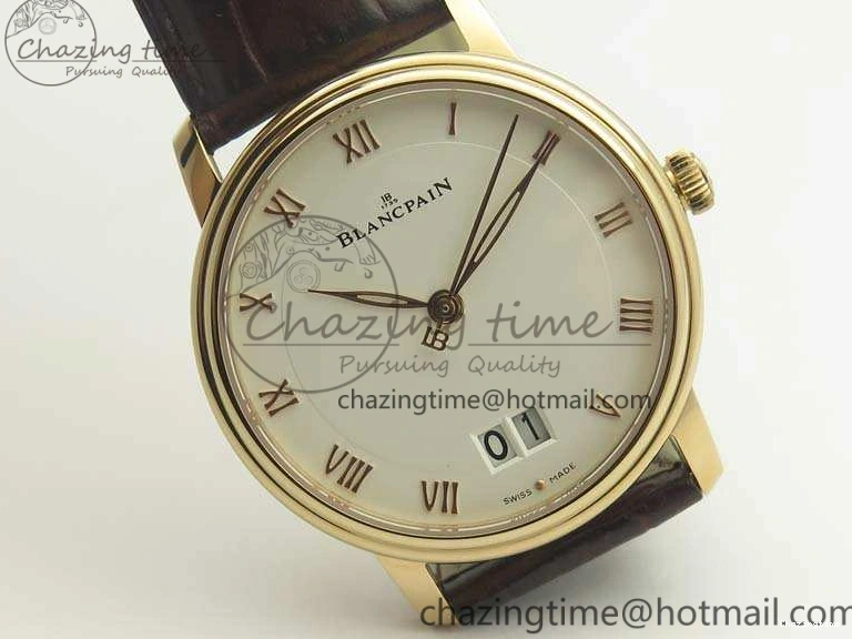0519 Villeret 6669 RG HG 1:1 Best Edition White Dial On Leather Strap V UrbanStyle 8096
